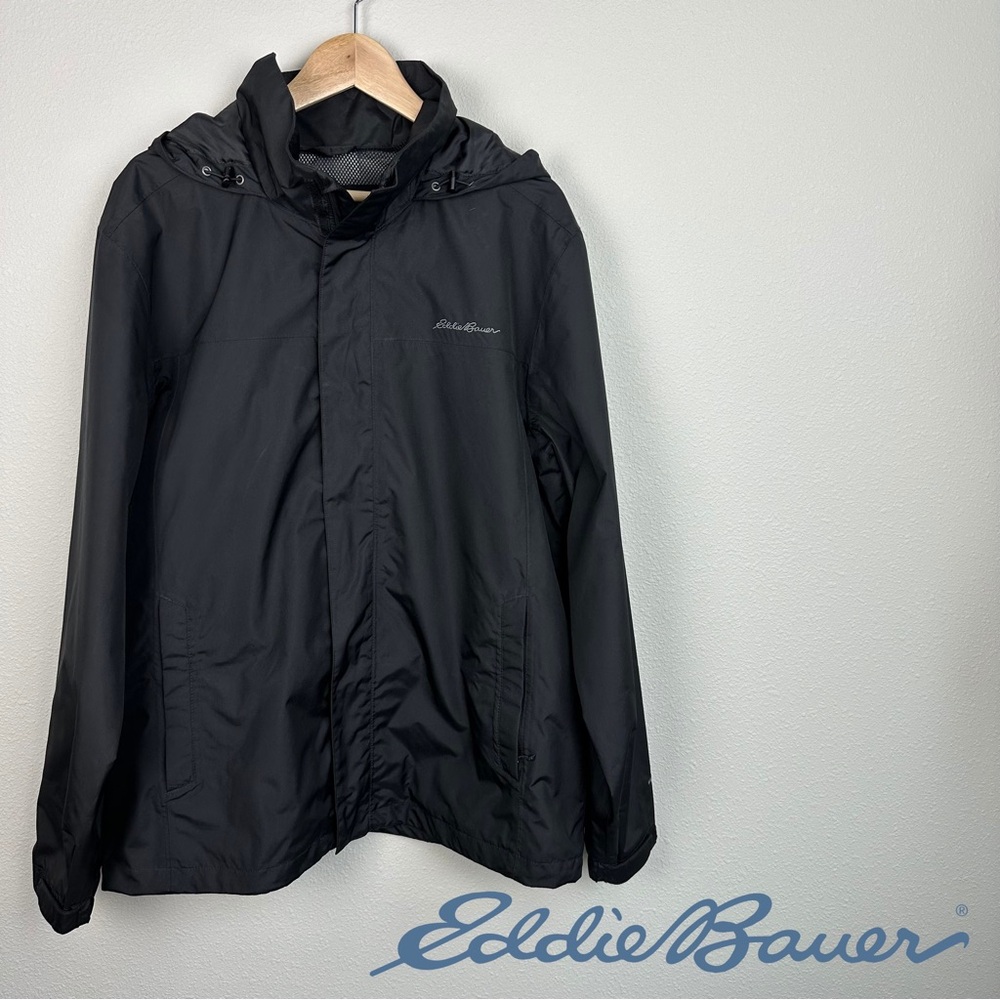 Eddie Bauer black‎ rain jacket
